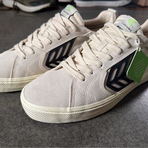 Cariuma Cream Sneakers with Black Accents